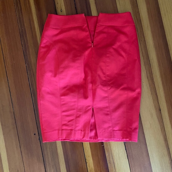 Express Red Pencil Skirt - Picture 2 of 4